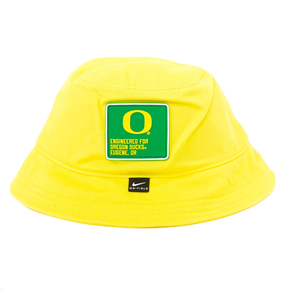 Classic Oregon O, Nike, Yellow, Bucket, Cotton, Accessories, Unisex, Football, Apex, Twill, Sideline, Patch, Hat, 915769